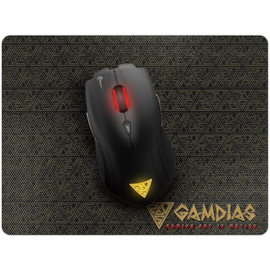Kit Mouse E Mousepad Gamdias Demeter E1 Nyx E1 Usb 3200 Dpi Preto