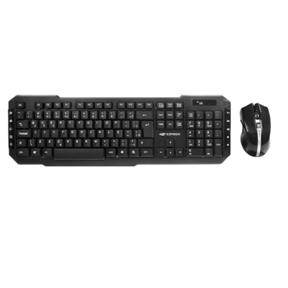 KIT TECLADO E MOUSE C3-TECH WIRELLES PRETO K-W40BK