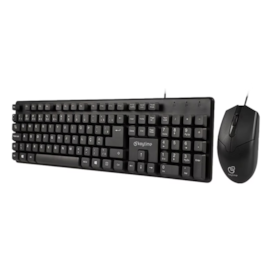 Kit Teclado E Mouse Keytime Minimal Usb 2.0 Abnt2 Preto Kyt00015