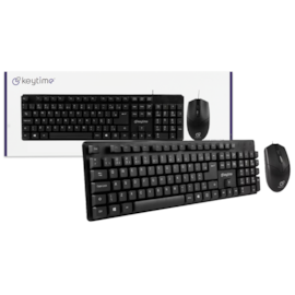 Kit Teclado E Mouse Keytime Minimal Usb 2.0 Abnt2 Preto Kyt00015