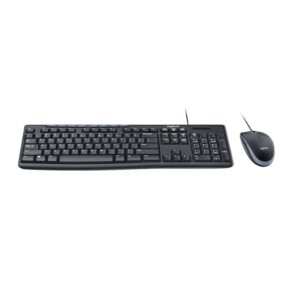 Kit Teclado E Mouse Logitech Mk200 Media Usb Preto 920-002718