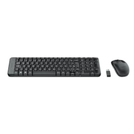 Kit Teclado E Mouse Logitech Mk220 Sem Fio Preto Abnt2 920-004431