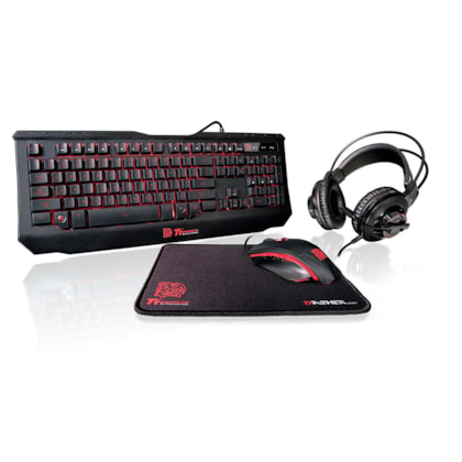 KIT TECLADO MOUSE MOUSEPAD E HEADSET THERMALTAKE ESPORTS KNUCKER KBGCKPLBLPB01