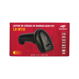 Leitor Codigo De Barras C3tech Lb-w110 Wireless Cmos Leitura 1d/2d Qr Code Usb S/suporte Preto Lb-w110bk
