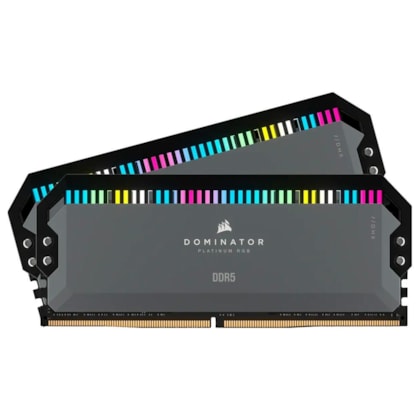 Memória Corsair Dominator Platinum Rgb Para Amd 32gb (2x16GB) Ddr5 5600mhz Cl36 Cinza Cmt32gx5m2b5600z36