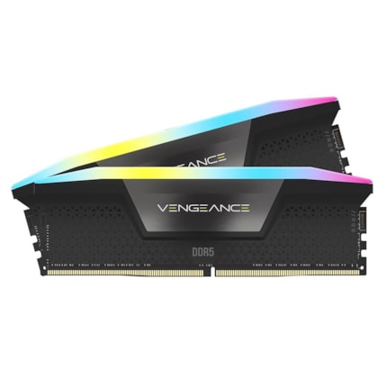 Memória Corsair Vegeance 32gb (2x16) Ddr5 6400mhz Preta Rgb Cmh32gx5m2b6400c32