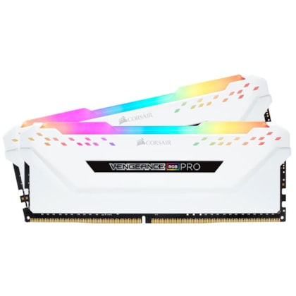 Memória Corsair Vengeance Rgb Pro 16gb (2x8gb) Ddr4 3600mhz Cl18 Branco Cmw16gx4m2d3600c18w