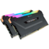 Memória Corsair Vengeance Rgb Pro 32gb (2x16) Ddr4 3200mhz Cl16 Preto Cmw32gx4m2e3200c16
