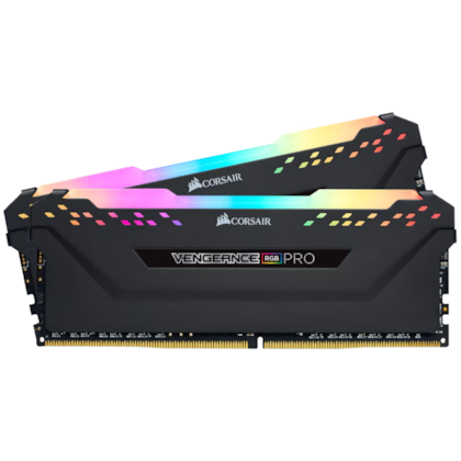 Memória Corsair Vengeance Rgb Pro 32gb (2x16) Ddr4 3200mhz Cl16 Preto Cmw32gx4m2e3200c16