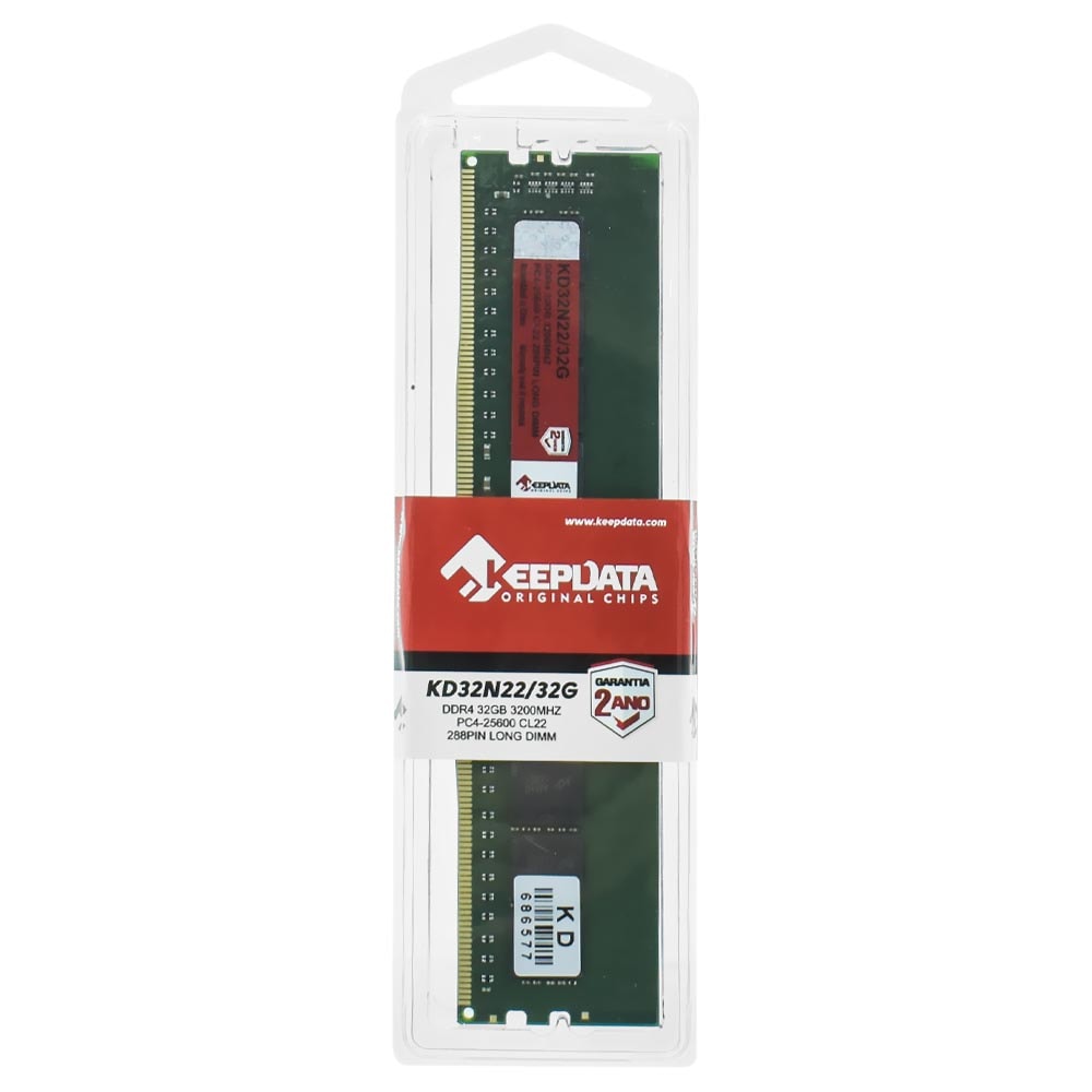 Memória Keepdata 32gb Ddr4 3200mhz Cl22 Kd32n22/32g - Microgem a
