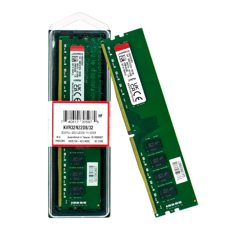Memória Kingston 32Gb Ddr4 3200Mhz Kvr32N22D8/32 - Microgem a
