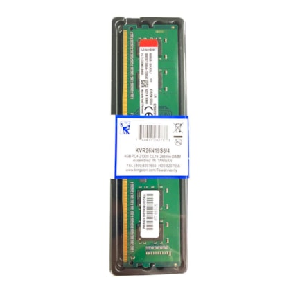 MEMÓRIA KINGSTON 4GB DDR4 2666MHZ - KVR26N19S6/4