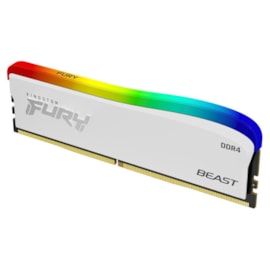 Memória Kingston 8gb Fury Beast Rgb Ddr4 3200mhz Cl16 Branco Kf432c16bwa/8