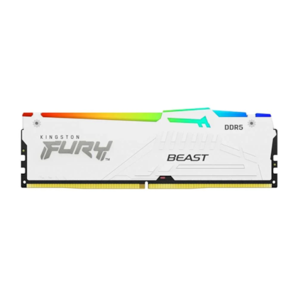 Memória Kingston Fury Beast 16gb Ddr4 5200mhz Cl40 Branco Kf552c40bwa/16