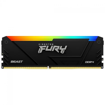 Memória Kingston Fury Beast Rgb 16gb Ddr4 3600mhz Cl18 Kf436c18bb2a/16