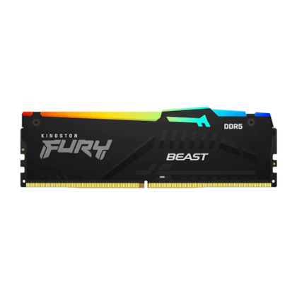 Memória Kingston Fury Beast Rgb 16gb Ddr5 5200mhz Cl40 Kf552c40bba/16