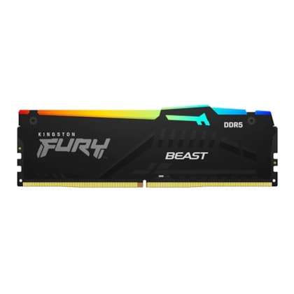 Memória Kingston Fury Beast Rgb 16gb Ddr5 5600mhz Cl36 Kf556c36bbea/16