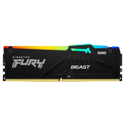 Memória Kingston Fury Beast Rgb 16gb Ddr5 6000mhz Cl40 Kf560c40bba/16