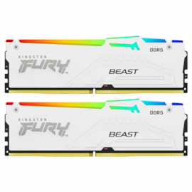 Memória Kingston Fury Beast Rgb 32gb (2x16) Ddr5 6000mhz Cl36 Branca Kf560c36bwe2ak2/32