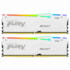 Memória Kingston Fury Beast Rgb 32gb (2x16) Ddr5 6000mhz Cl36 Branca Kf560c36bwe2ak2/32