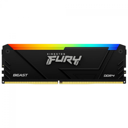 Memória Kingston Fury Beast Rgb 8gb Ddr4 3600mhz Cl17 Kf436c17bb2a/8