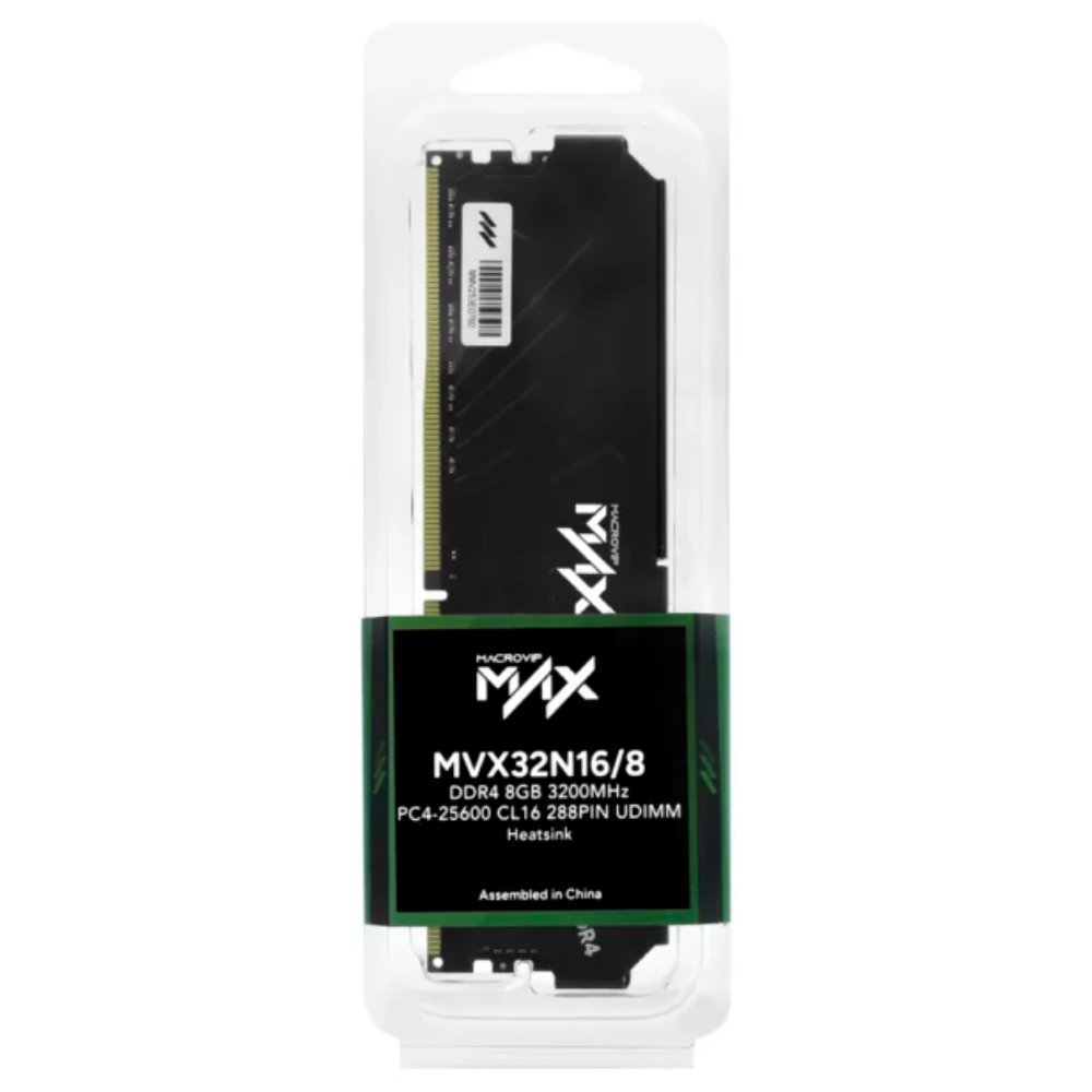 Memória Macrovip Max 8gb Ddr4 3200mhz Cl16 Mvx32n16/8 - Microgem a