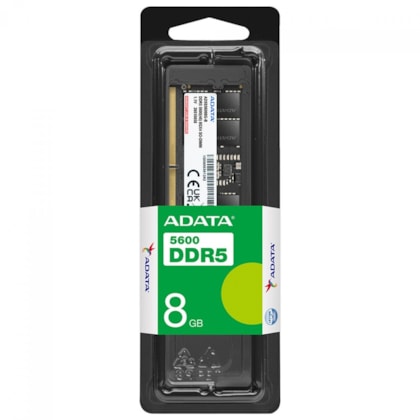 Memória Notebook Adata 8gb Ddr5 5600mhz Cl46 Ad5s56008g-s