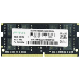 Memória Notebook Ftx 16gb Ddr4 3200mhz Ftx-mem 16g 3200