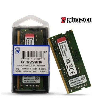 MEMÓRIA NOTEBOOK KINGSTON 16GB DDR4 3200MHZ KVR32S22S8/16