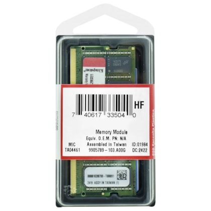 Memória Notebook Kingston 16gb Ddr5 5600mhz Cl46 Kvr56s46bs8/16