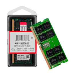 Memória Notebook Kingston 32gb Ddr4 3200mhz Cl22 Kvr32s22d8/32
