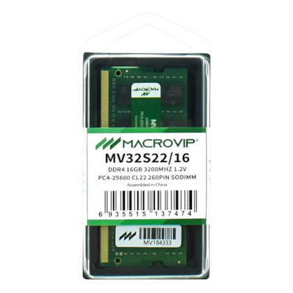 Memória Notebook Macrovip 16gb Ddr4 3200mhz Cl22 Mv32s22/16