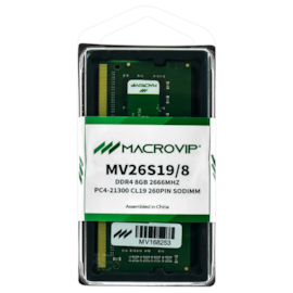 Memória Notebook Macrovip 8gb Ddr4 2666mhz Cl19 Mv26s19/8