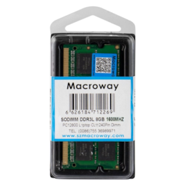 Memória Notebook Macroway 8gb Ddr3l 1600mhz Cl11