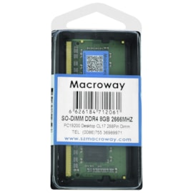 Memória Notebook Macroway 8gb Ddr4 2666Mhz Cl19