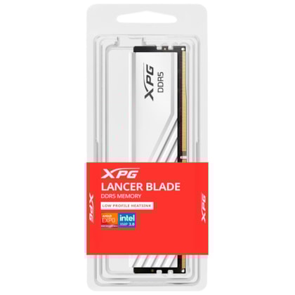 Memória Xpg Lancer Blade 16gb Ddr5 6400mhz Cl32 Branca Ax5u6400c3216g-slabwh
