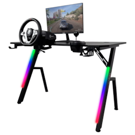Mesa Kalkan Illumi Rgb Inclinável Com Suporte Para Headset E Copo Preto Klk00030