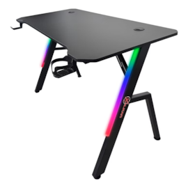 Mesa Kalkan Illumi Rgb Inclinável Com Suporte Para Headset E Copo Preto Klk00030