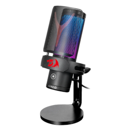 Microfone Condensador Redragon Fenris Rgb Usb Com Suporte Preto Gm301