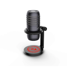 Microfone Condensador Redragon Nebula Rgb Usb Com Suporte Preto Gm211