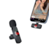 Microfone De Lapela Redragon Athan Wireless 2.4ghz Usb Tipo-c Com Anc Preto Gm93