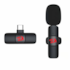 Microfone De Lapela Redragon Athan Wireless 2.4ghz Usb Tipo-c Com Anc Preto Gm93