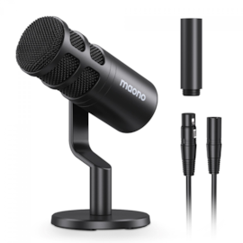Microfone Dinâmico Maono Pd100 Xlr Preto Pd100-Black