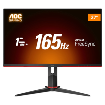 Monitor Aoc 27g2s 27" 165hz 1ms Full Hd Ajuste De Altura Display Port Hdmi Vga 27g2s/bk