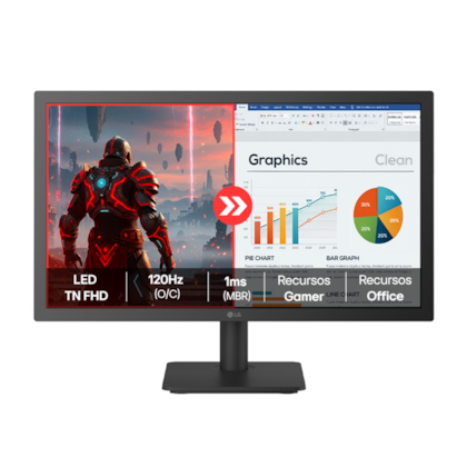 Monitor Lg U4 22" 120Hz 1 Ms Full Hd Va Hdmi Vga 22U403A-B.Awzm Preto