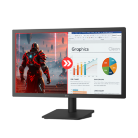 Monitor Lg U4 22" 120Hz 1 Ms Full Hd Va Hdmi Vga 22U403A-B.Awzm Preto