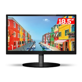 MONITOR PCTOP 18,5'' 60 Hz SLIM PRETO LED MLP185HDMI