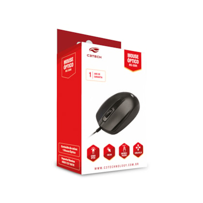 MOUSE C3TECH MS30BK PRETO USB