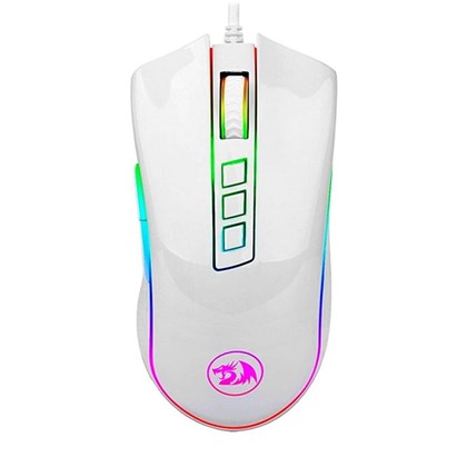 MOUSE GAMER REDRAGON COBRA LUNAR WHITE RGB 10000DPI M711W