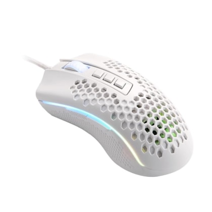 MOUSE GAMER REDRAGON STORM LUNAR WHITE, RGB, 12400DPI, 7 BOTÕES, BRANCO - M808W-RGB